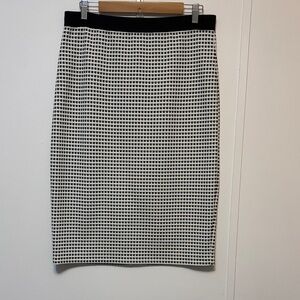 Alfani Black and White Textured Pencil Skirt